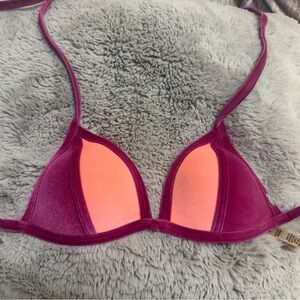 PINK Victoria's Secret Magenta and Coral Bikini Top
